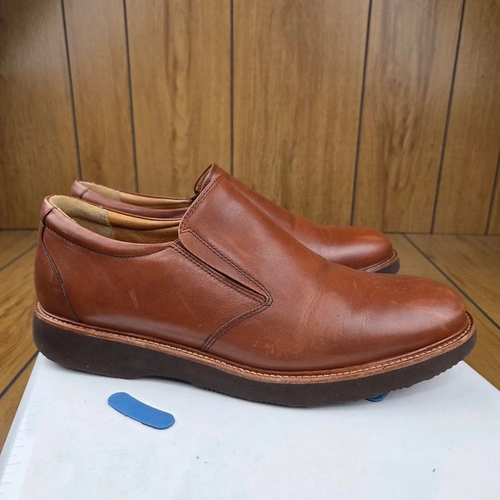Samuel Hubbard Free Spirit Tan Leather Slip On Loafers Vibram Mens 9.5 M M2190